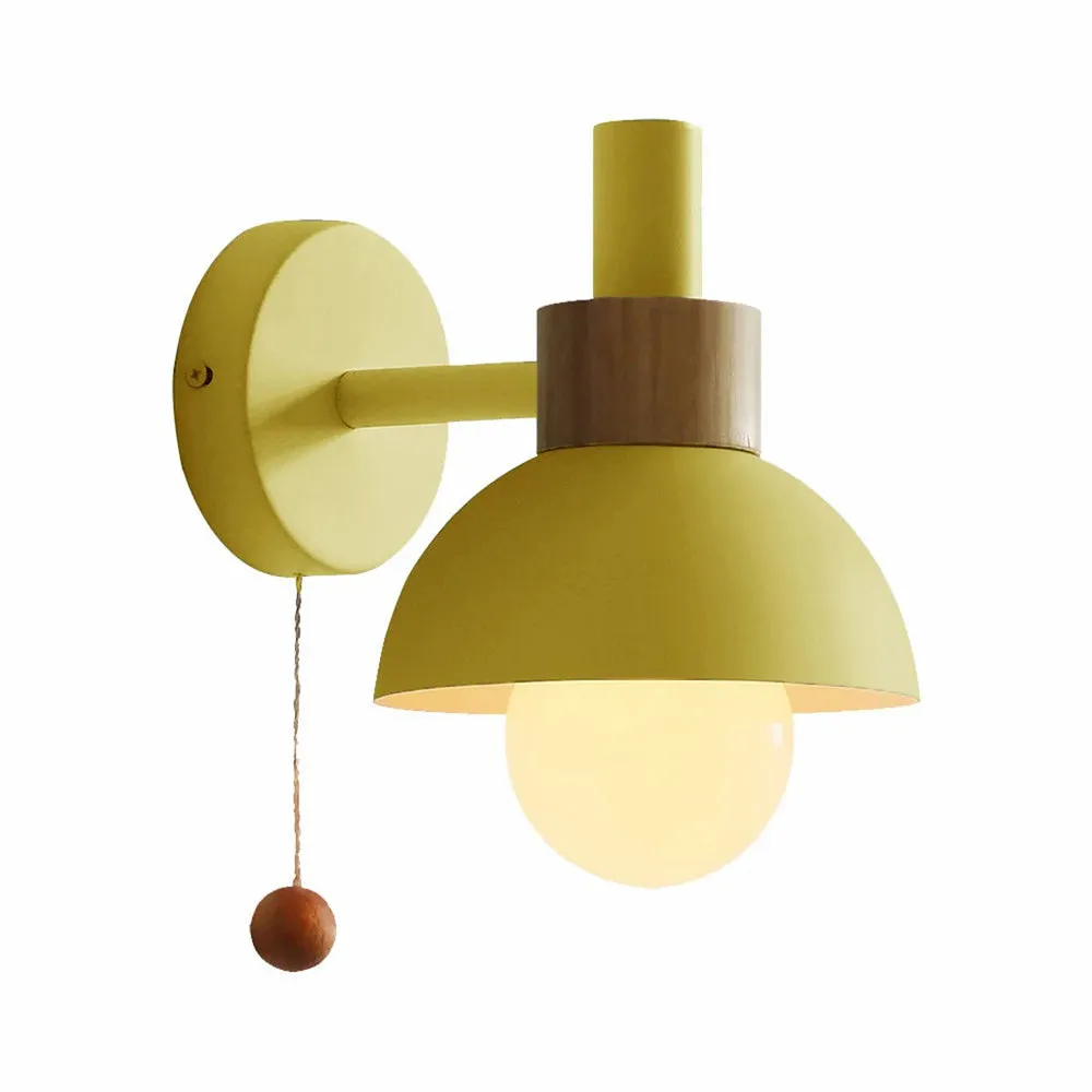 Macaron color matte dome wall lamp in living room foyer hallway