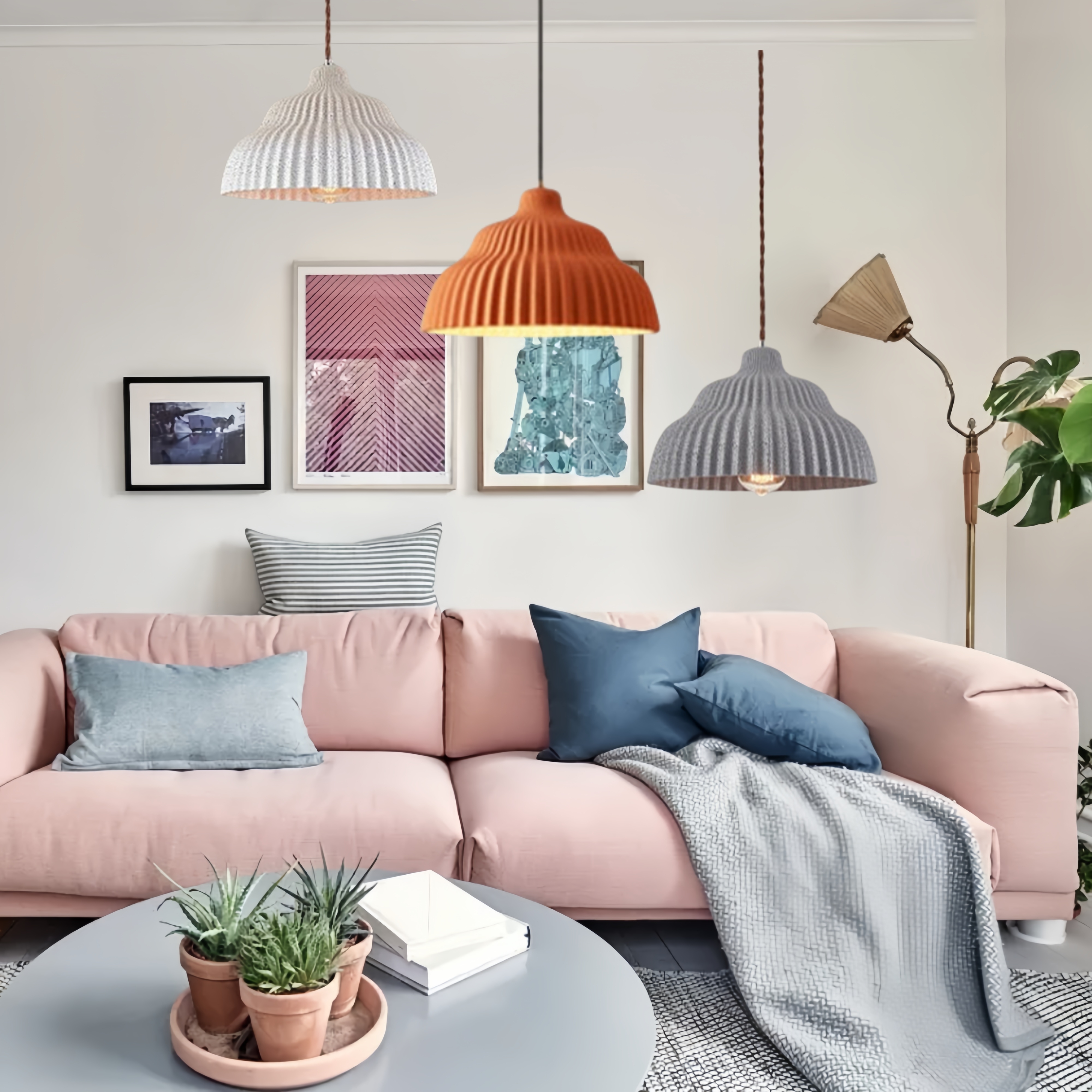 Retro Creative Imitation Cement Texture Resin Pendant Light