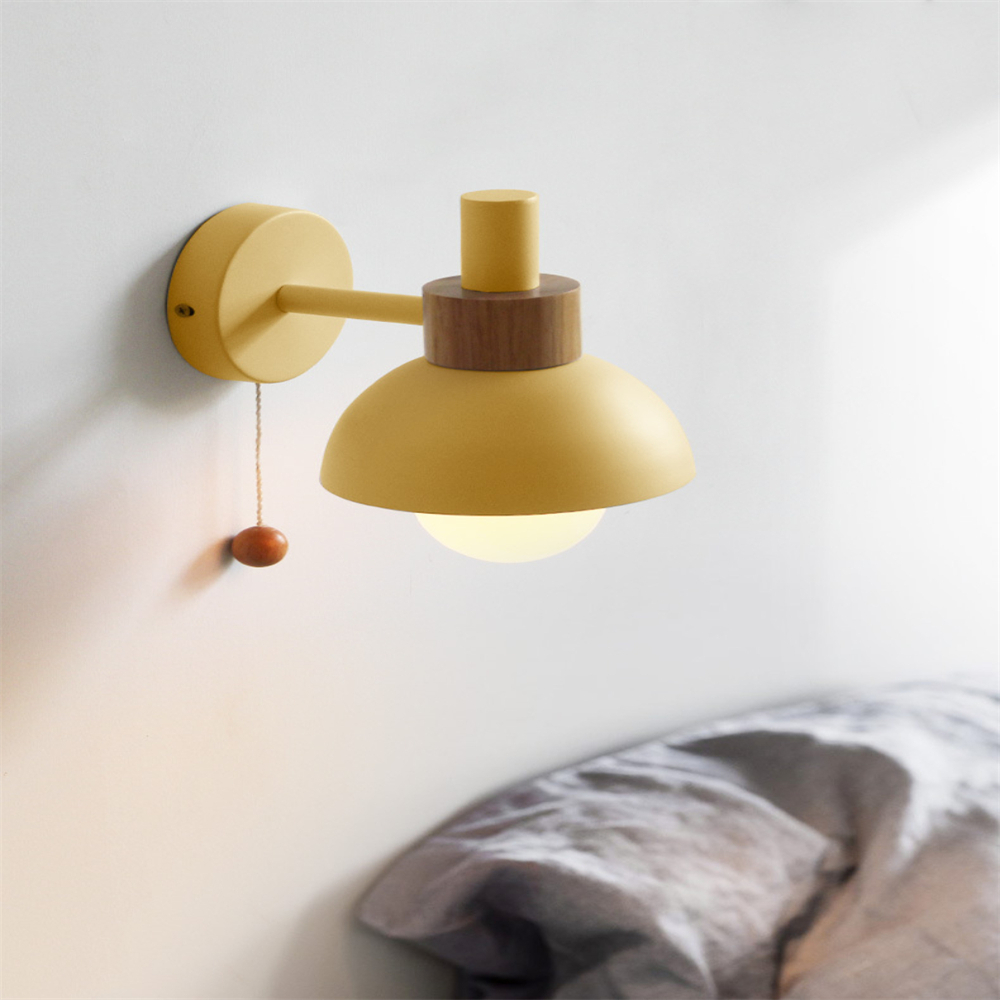 Macaron color matte dome wall lamp in living room foyer hallway