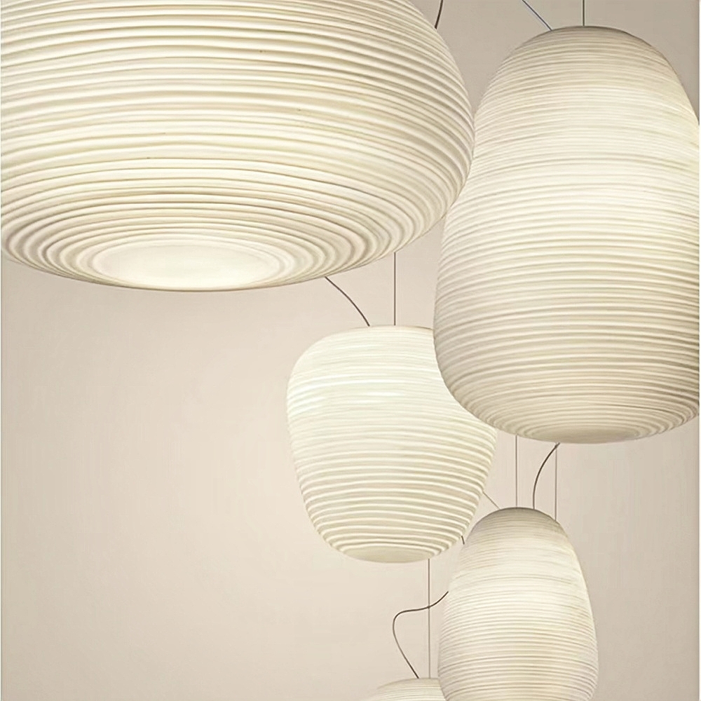 Danish Creative Cocoon Glass Chandelier Light Loft Duplex Staircase Glass Lighting Fixture