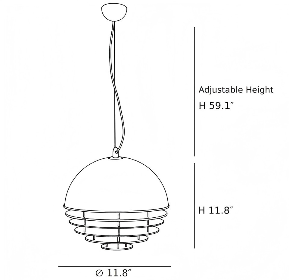 Sunset Pendant Light Bauhaus Style Ambient Hanging Lamp