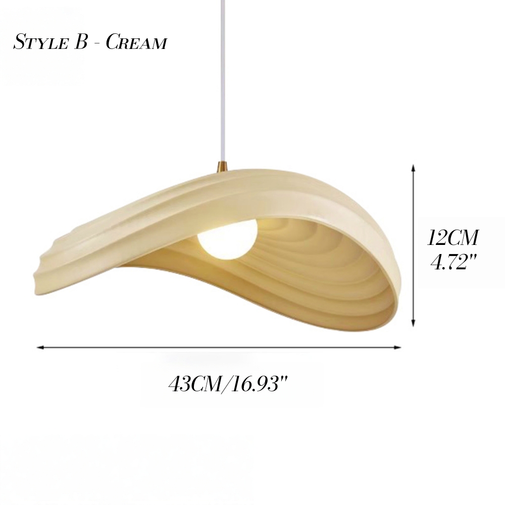 Nordic Minimalist Cream Resin Pendant Lamp