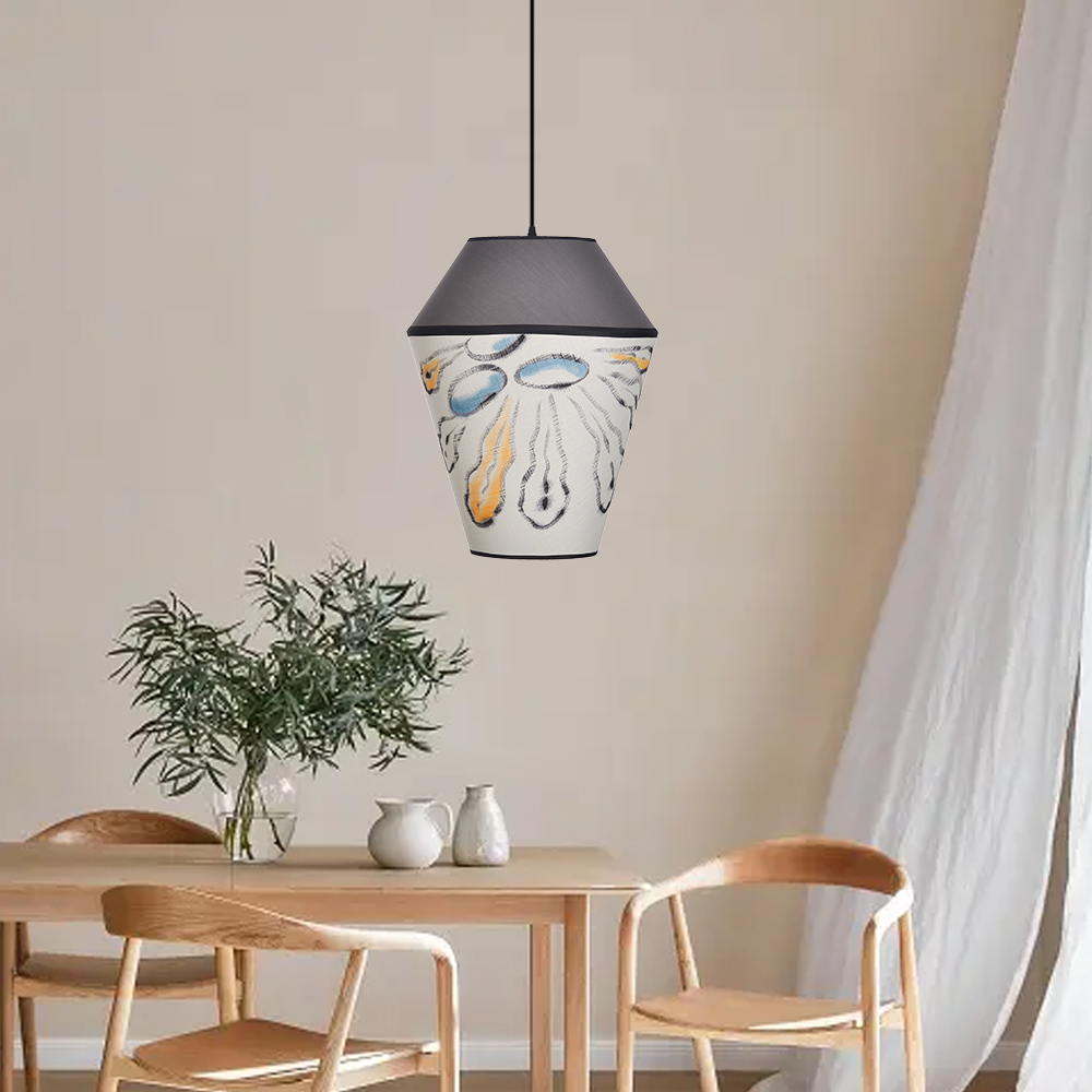 Japanese Restaurant Graffiti Fabric Pendant Light Chandelier Exhibition Hall Design