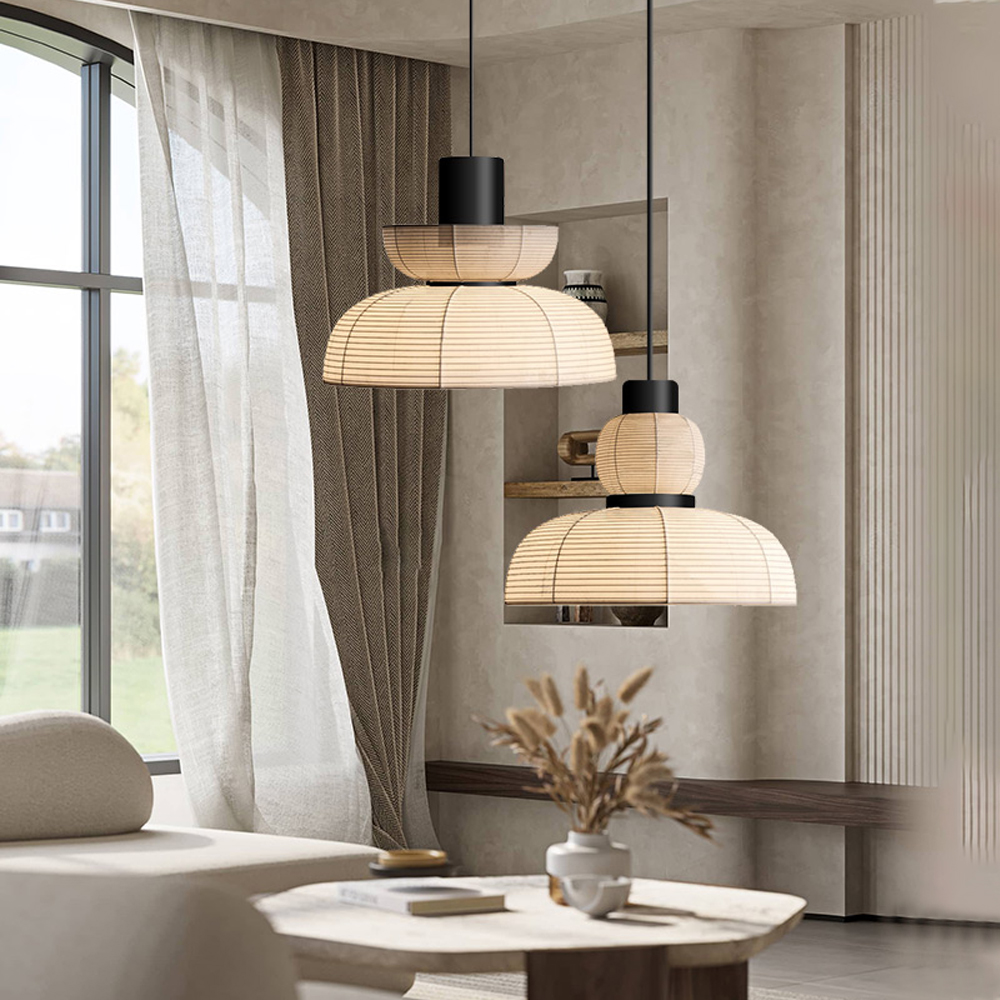 Japanese Wabi-Sabi Fabric Pendant Lights