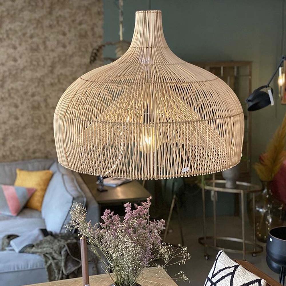 Boho Large Handmade Rattan Pendant Light