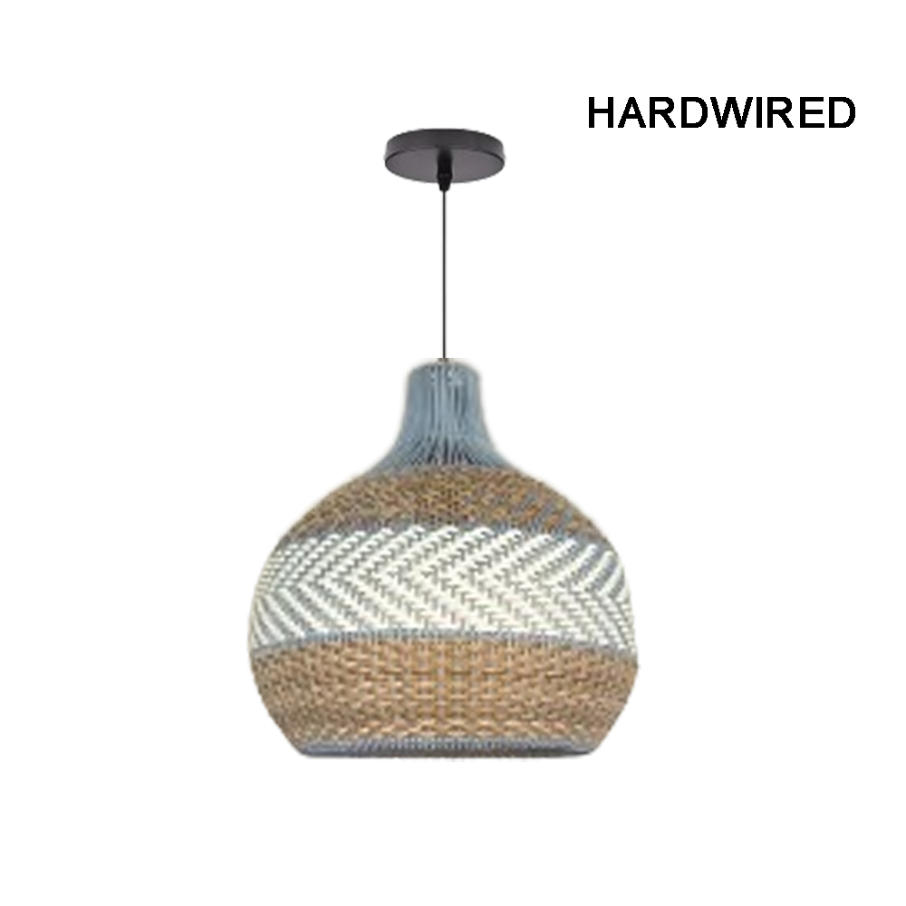 Living Room Rattan Pendant Light Fixture Farmhouse Handwoven Restaurant Kitchen Ceiling Lights Chandelier