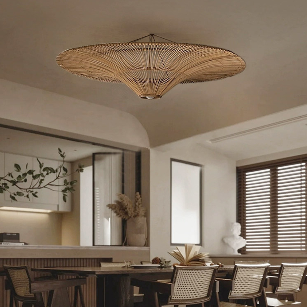 Large Modern Rattan Pendant Light Ceiling Lampshade