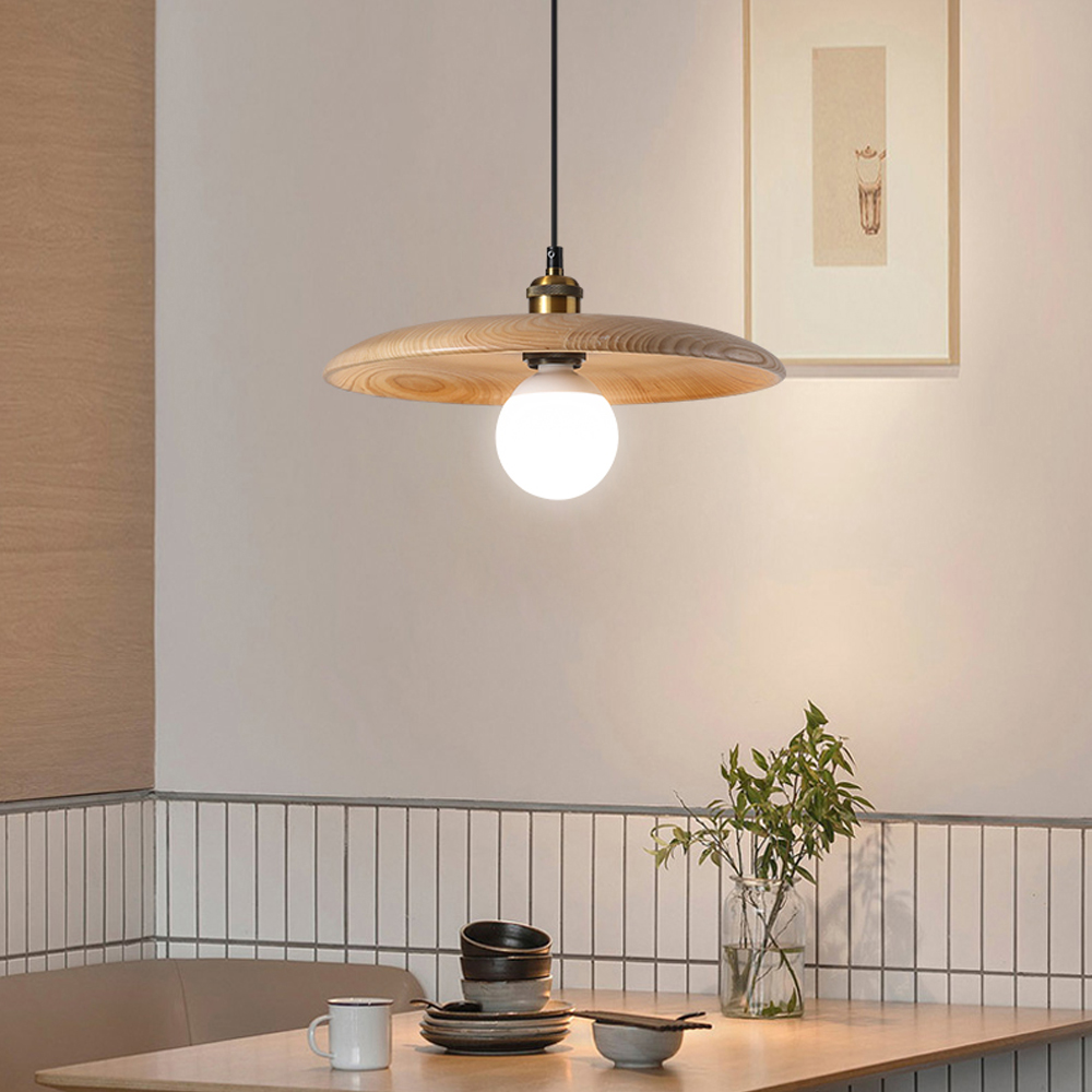 Japanese Kitchen Island Walnut Pendant Light B&B Bedroom Bedside Small Solid Wood Chandelier