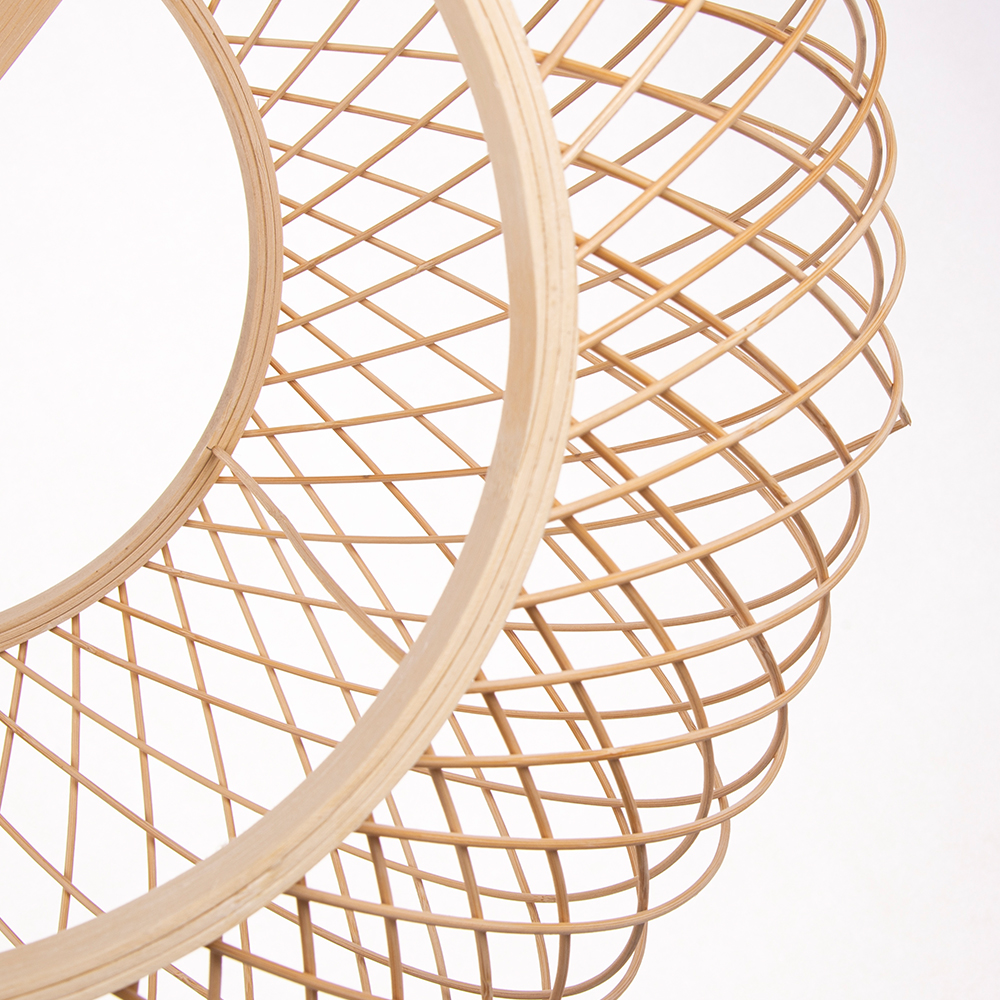 Dining room bamboo pendant light shade hand knitted chandelier