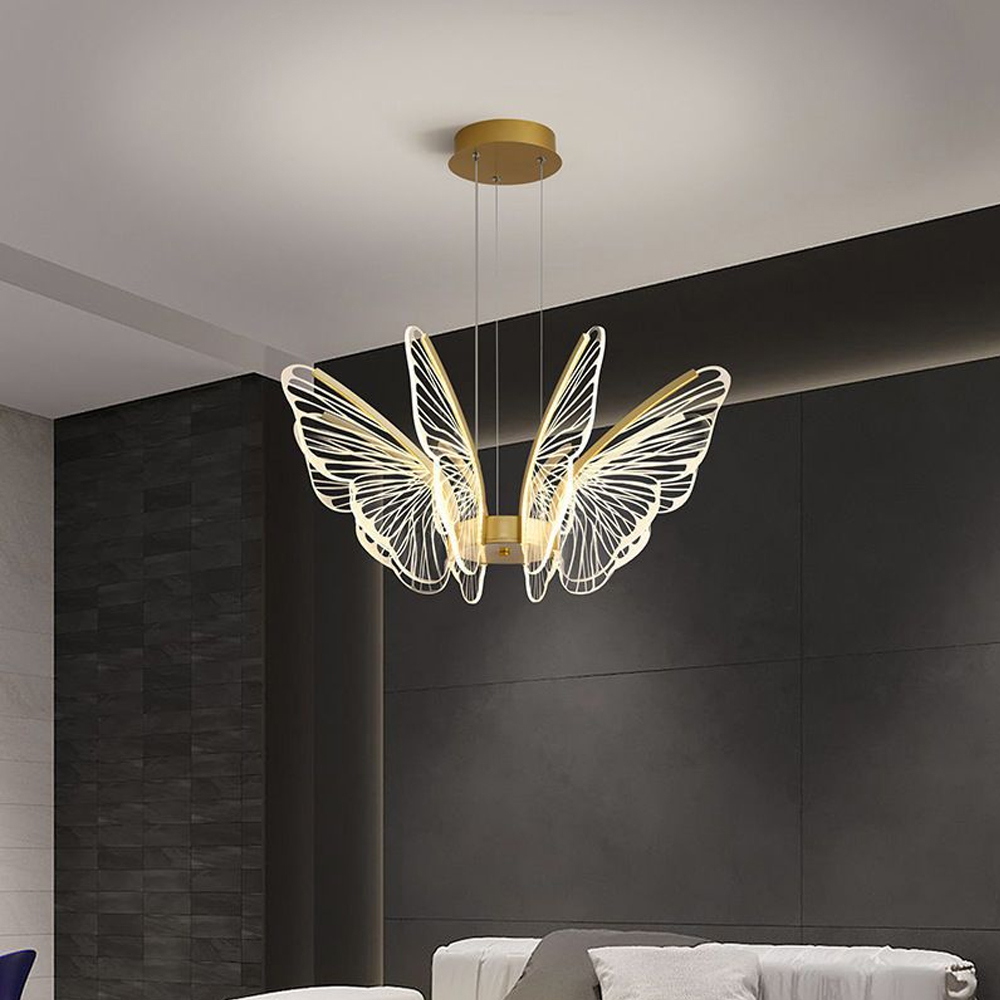 Luxury Postmodern Butterfly Chandelier Living Room Nordic Style Pendant Light