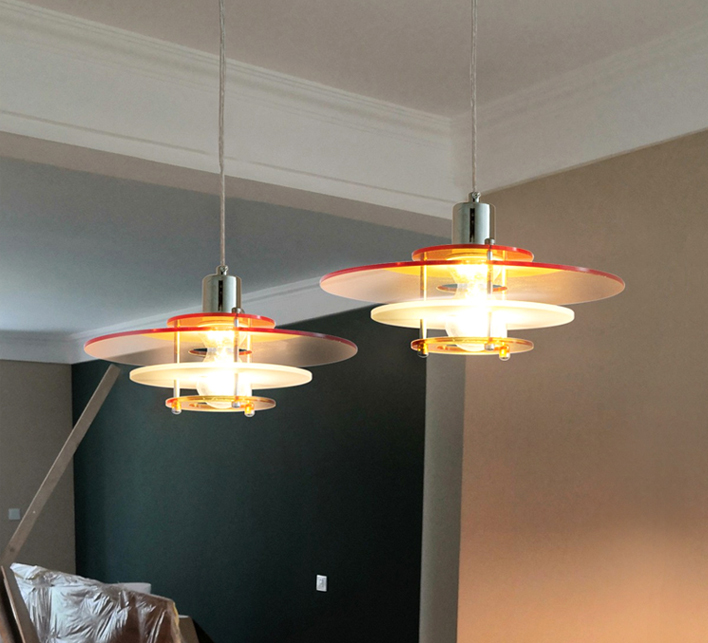 Medieval Bauhaus Acrylic Hanging Lamp For Restaurant