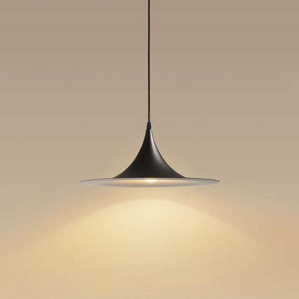 Industrial Style Horn Chandelier Minimalist Single-head Restaurant Metal Pendant Light