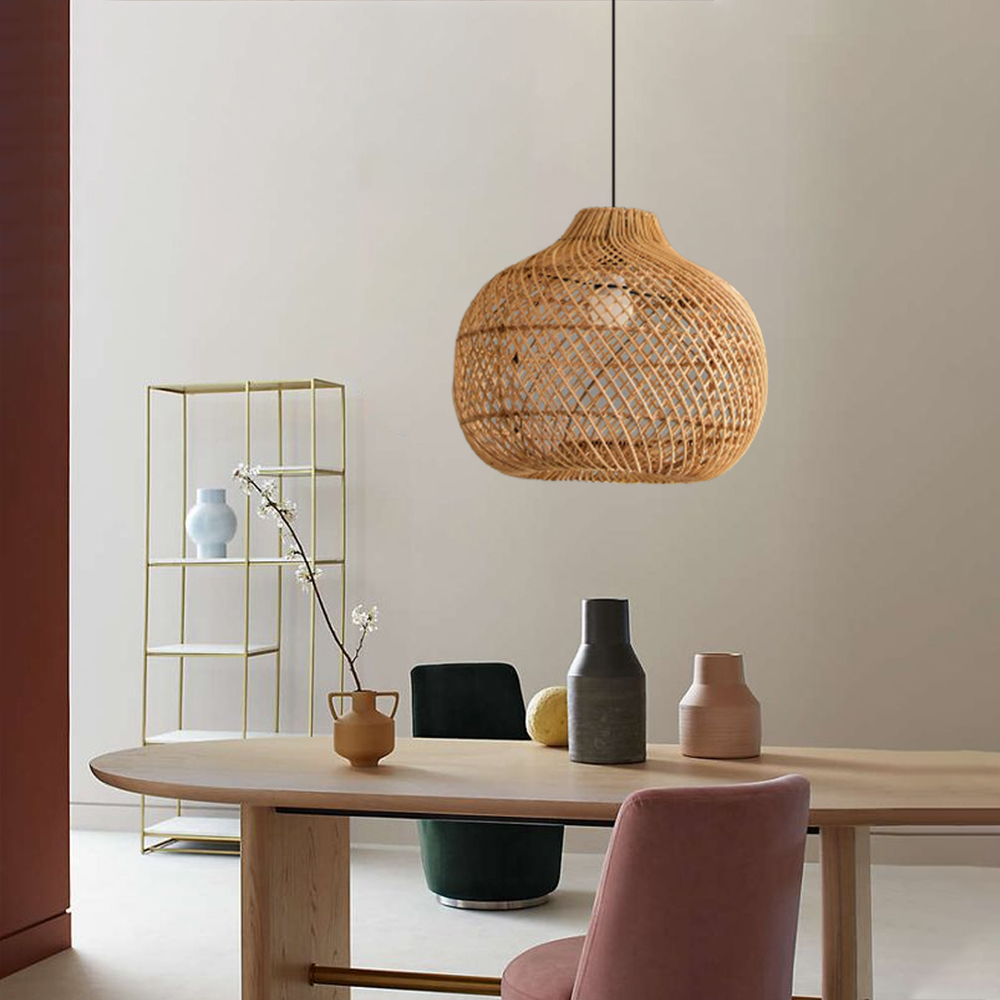 Vintage fresh and high-quality handmade rattan pendant Light