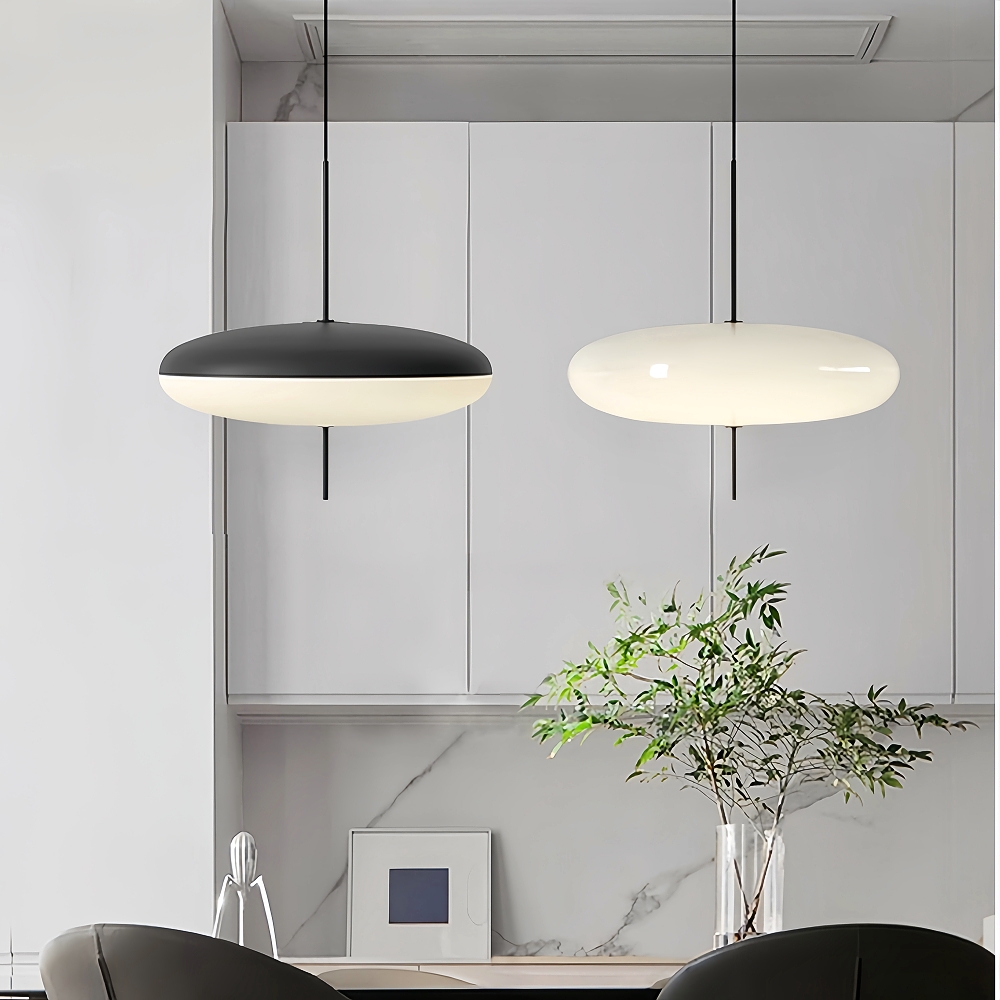 Danish Designer Glass Pendant Light Nordic modern Milk White Chandelier