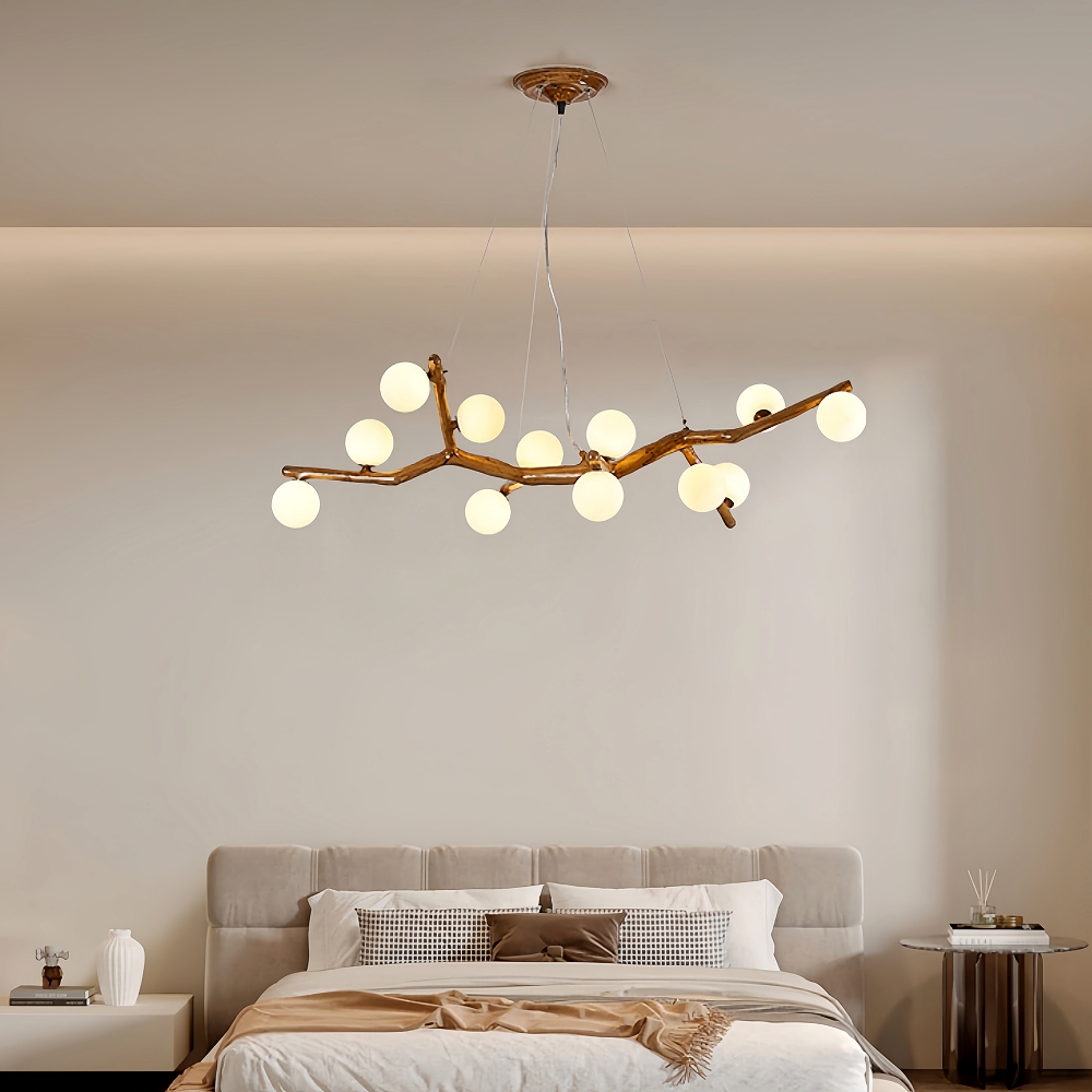 Wabi Sabi Style Retro Imitation Tree Branch Multi Headed Pendant Light