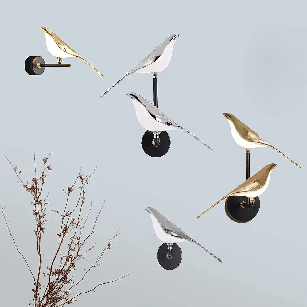 Modern Creative Magpie Bird Shaped Wall Lamp