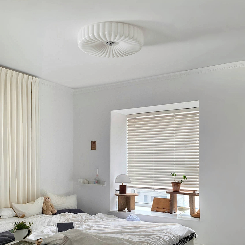 Medieval Cream Style Bauhaus Glass Ceiling Light