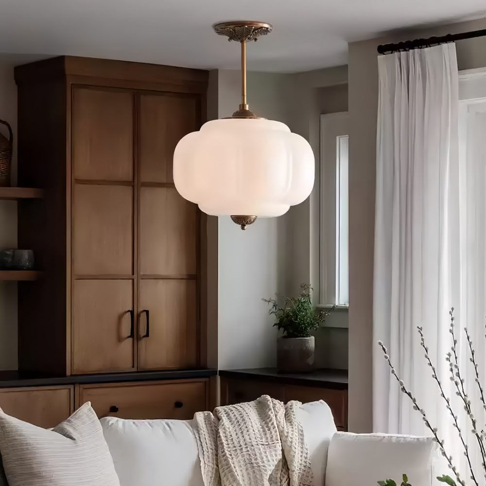 French retro Murano Solid Color Ceiling Light