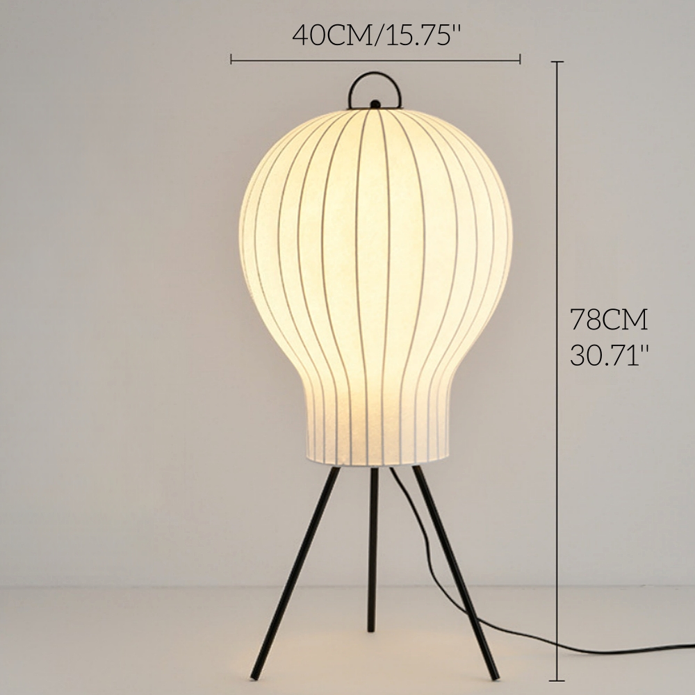 Modern Style Pear Shaped Silk Floor Lamp Creative Living Room Lighting Decoration