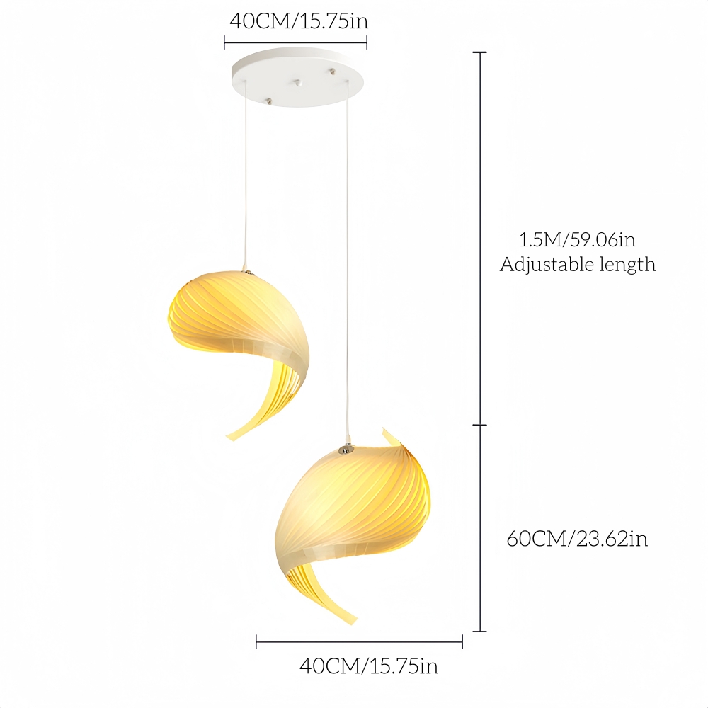 LOFT Japanese Conch Art Restaurant Wooden Pendant Light