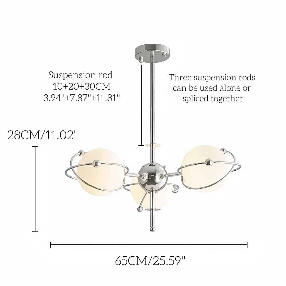 Bauhaus Space Element Glass Pendant Living Room Magic Bean Lighting Fixture