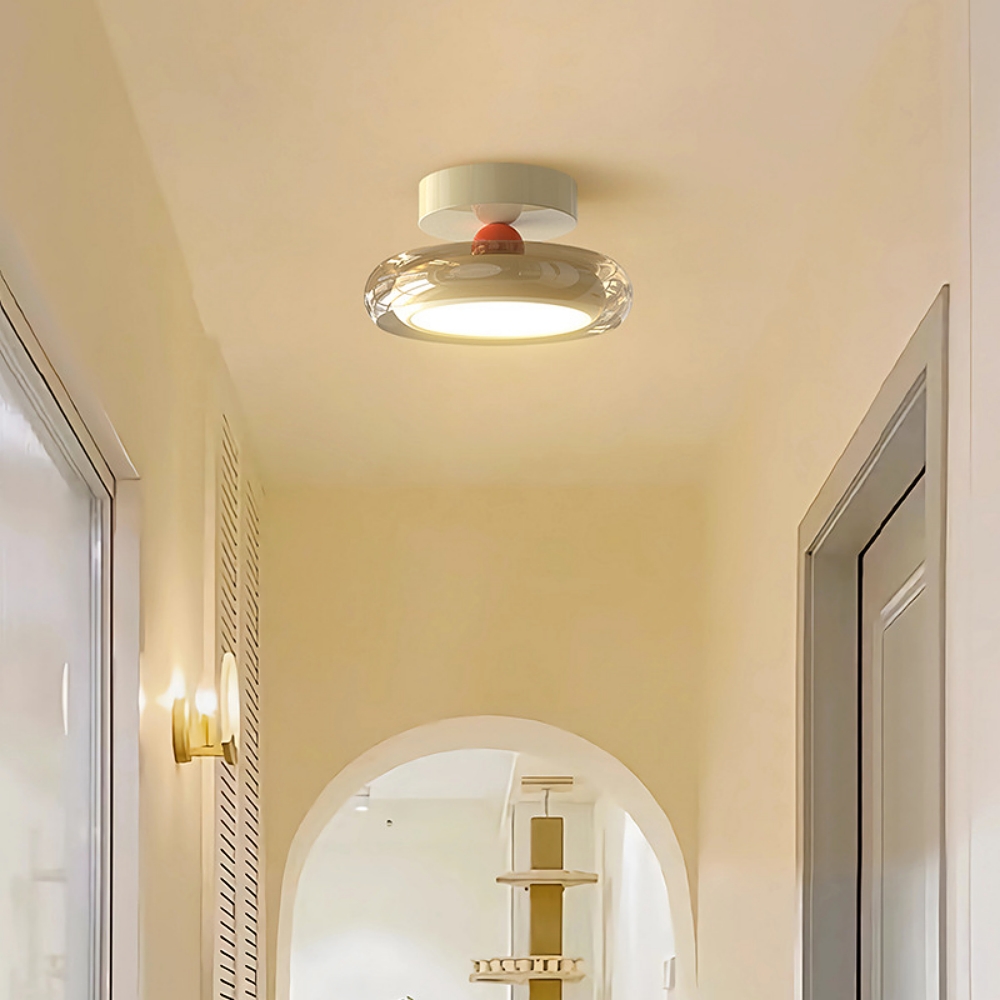 Modern Style Memphis Hallway Glass Ceiling Light