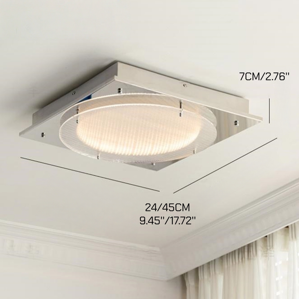 French Bauhaus Entrance Foyer Ceiling Light 