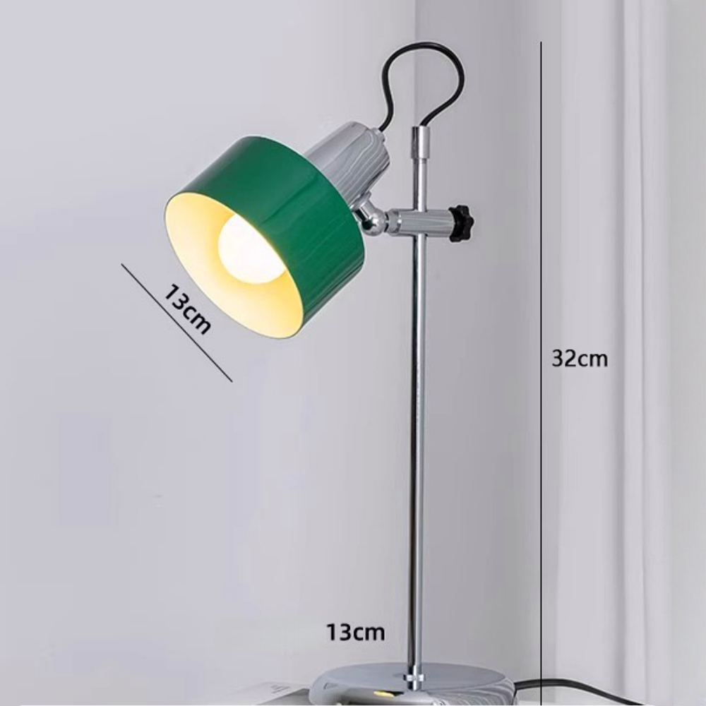 Retro Bauhaus Contrast Color Adjustable Arm Table Lamp