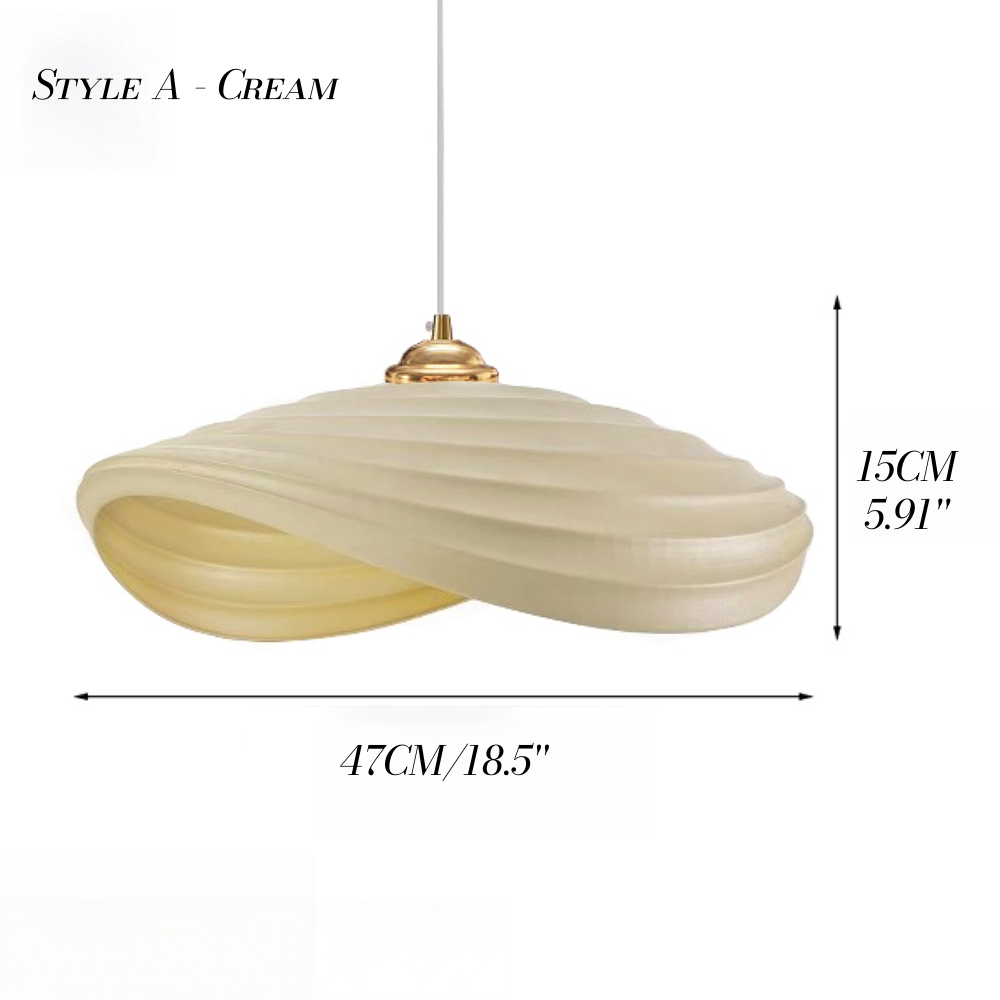 Nordic Minimalist Cream Resin Pendant Lamp