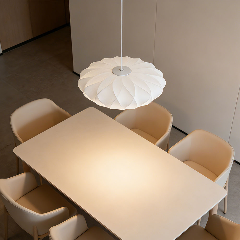 Nordic Italian Chandelier Restaurant Elastic Fabric Pendant Lamp Living Room Staircase Lights