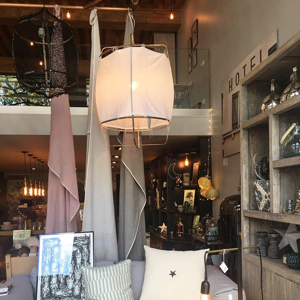 Japanese Retro Fabric Kongming Lantern Pendant Light Homestay Dining Room Chandelier