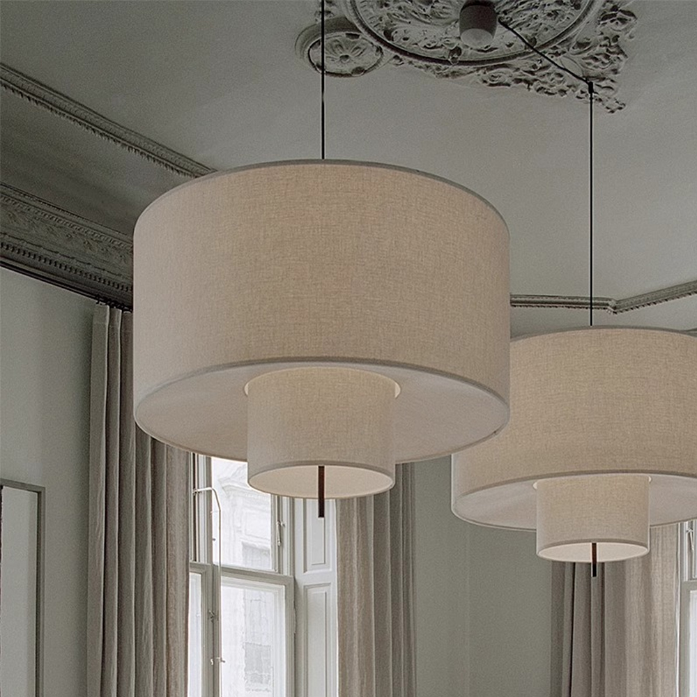 Wabi-sabi Style Nordic Fabric Chandelier Living Room Decorative Lamp