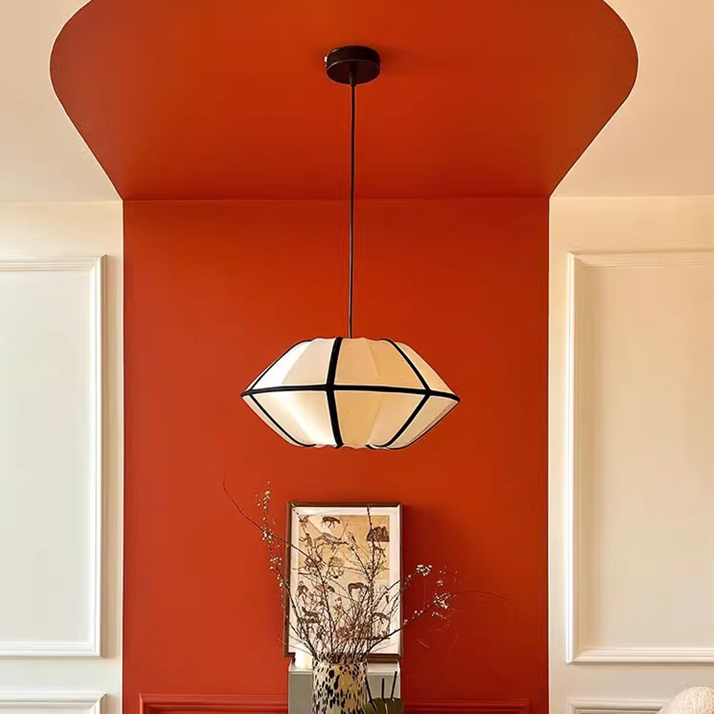 Living Room Satin Chandelier Japanese Medieval Vintage Pendant Lamps Set