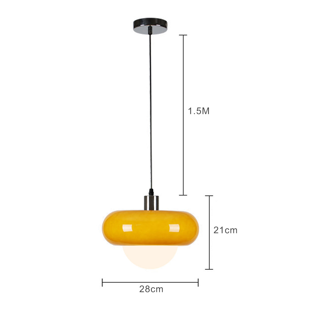 Mid Century Glass Pendant Light,Retro Hanging Pendants,Lighting 1970’s