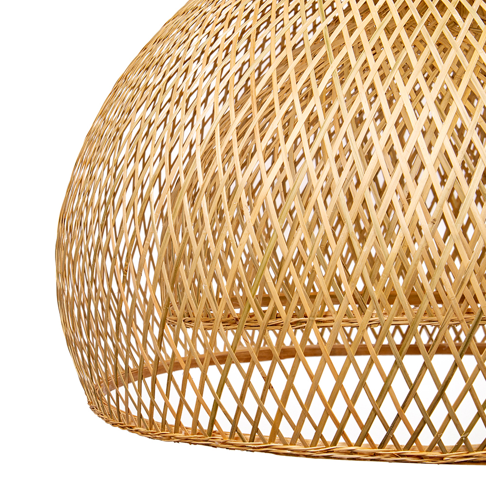 Handmade 2-Layer Bamboo Pendant Light Sustainable Ceiling Light Shades