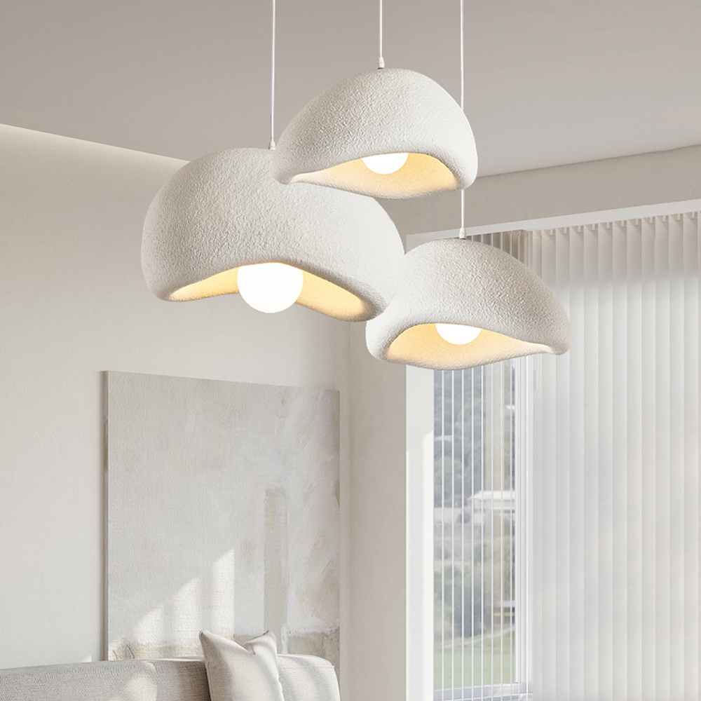 Nordic Designer Resin Pendant Light French Cream Style Modern Living Room Chandelier