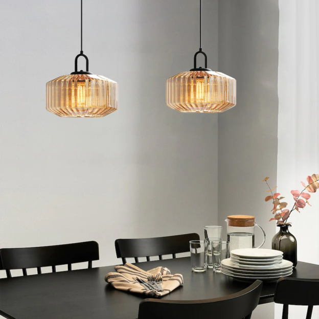 Modern Stained Glass Pendant Light Farmhouse Living Room Chandeliers