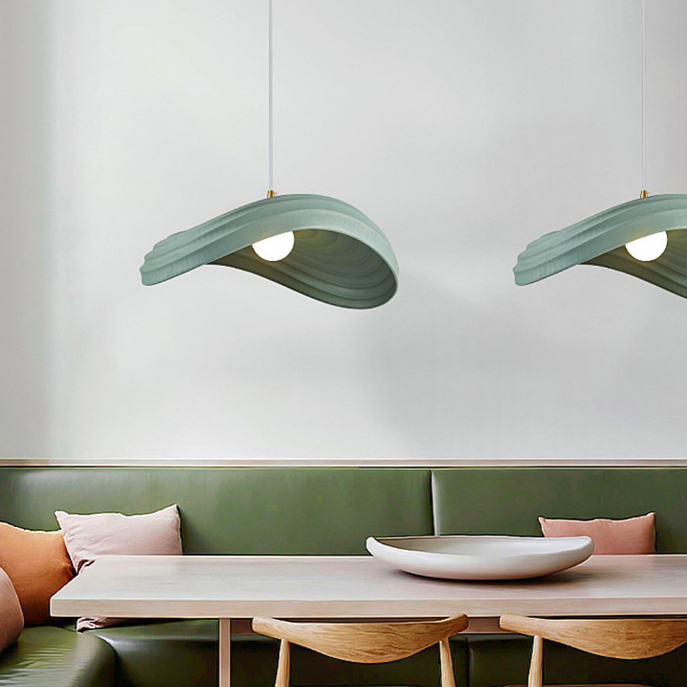 Nordic Minimalist Cream Resin Pendant Lamp