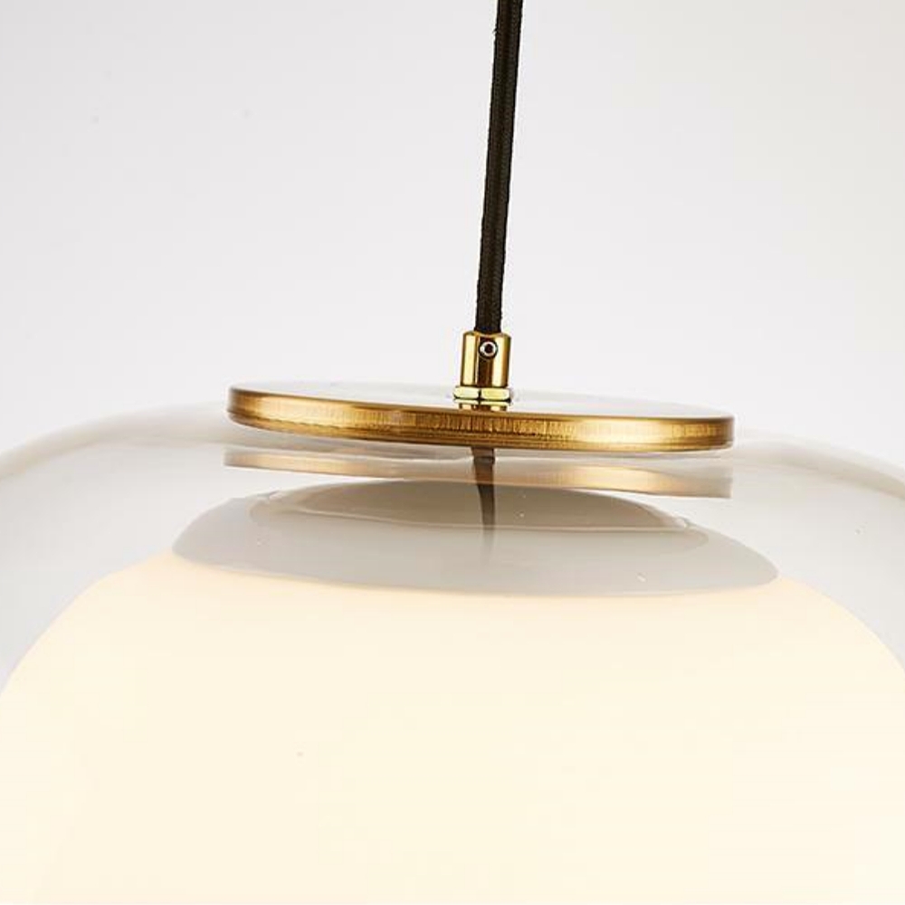 Modern Organic Glass Dome Pendant Light