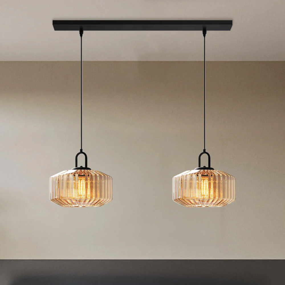 Modern Stained Glass Pendant Light Farmhouse Living Room Chandeliers