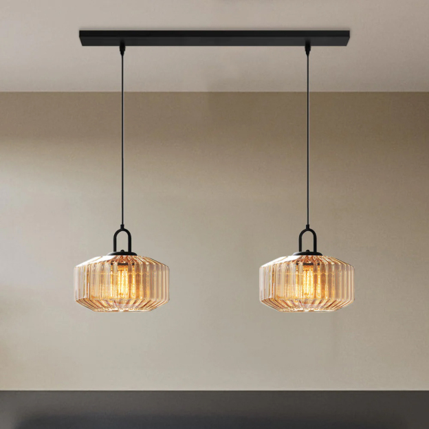 Modern Stained Glass Pendant Light Farmhouse Living Room Chandeliers