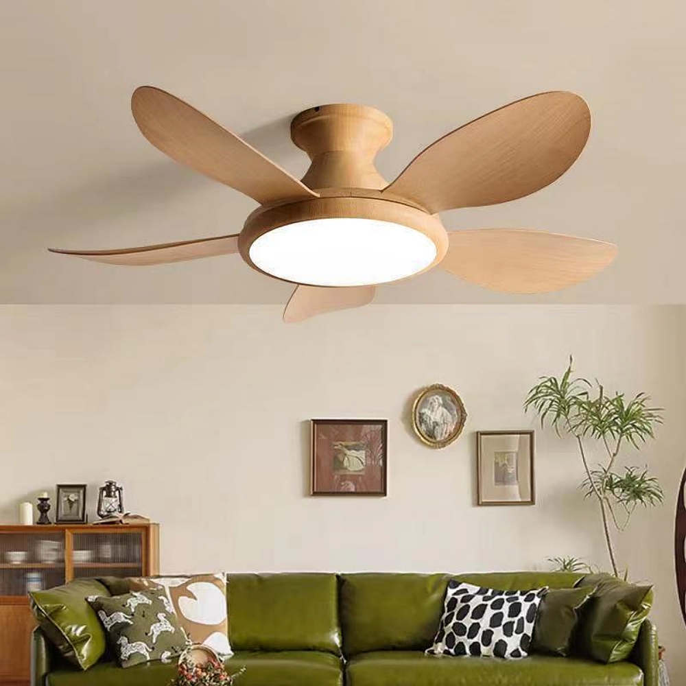 Nordic Style Household Variable Frequency Ceiling Fan Light