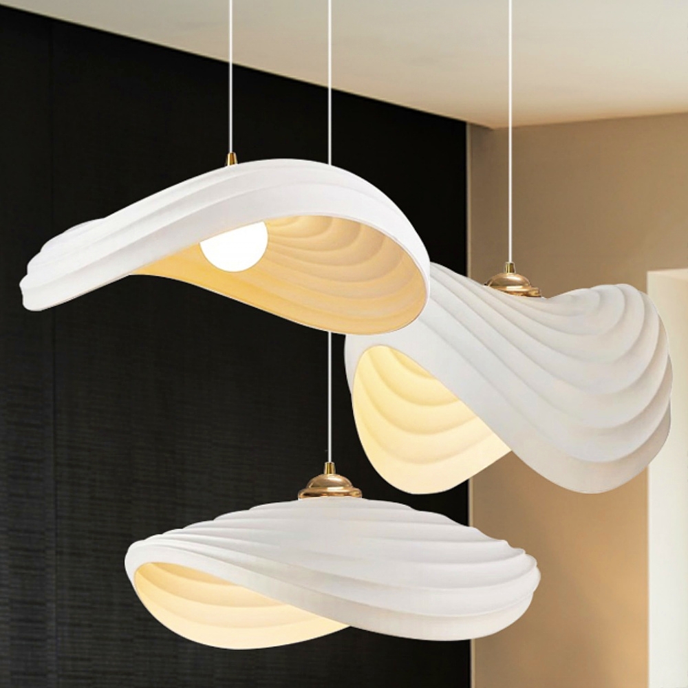 Nordic Minimalist Cream Resin Pendant Lamp
