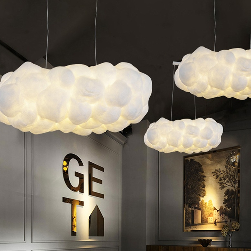 Nursery Creative Cloud Pendant Light Restaurant Dream Cloud Lamp Children's Room Hanging Lighting Fixture
