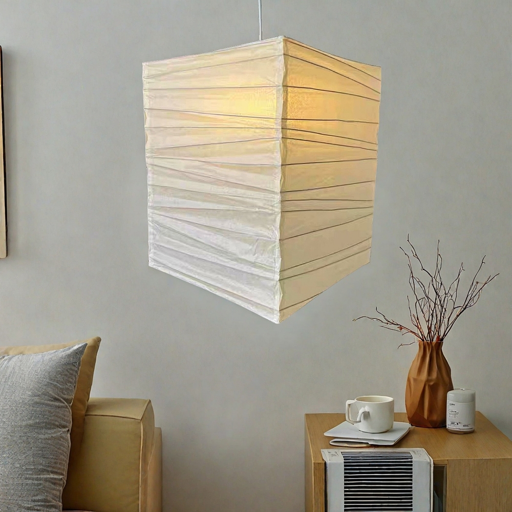 Japanese Style Paper Art Square Pendent Lamp