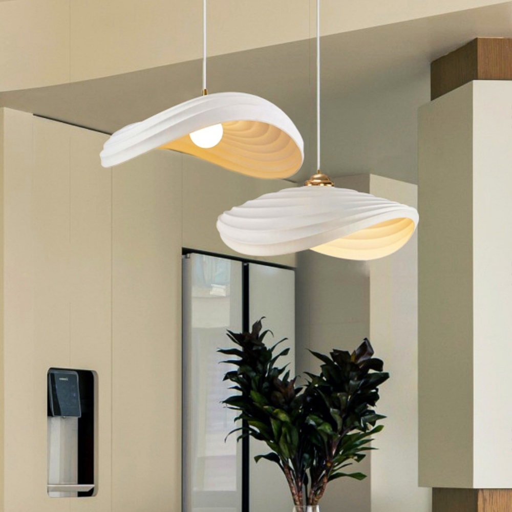 Nordic Minimalist Cream Resin Pendant Lamp