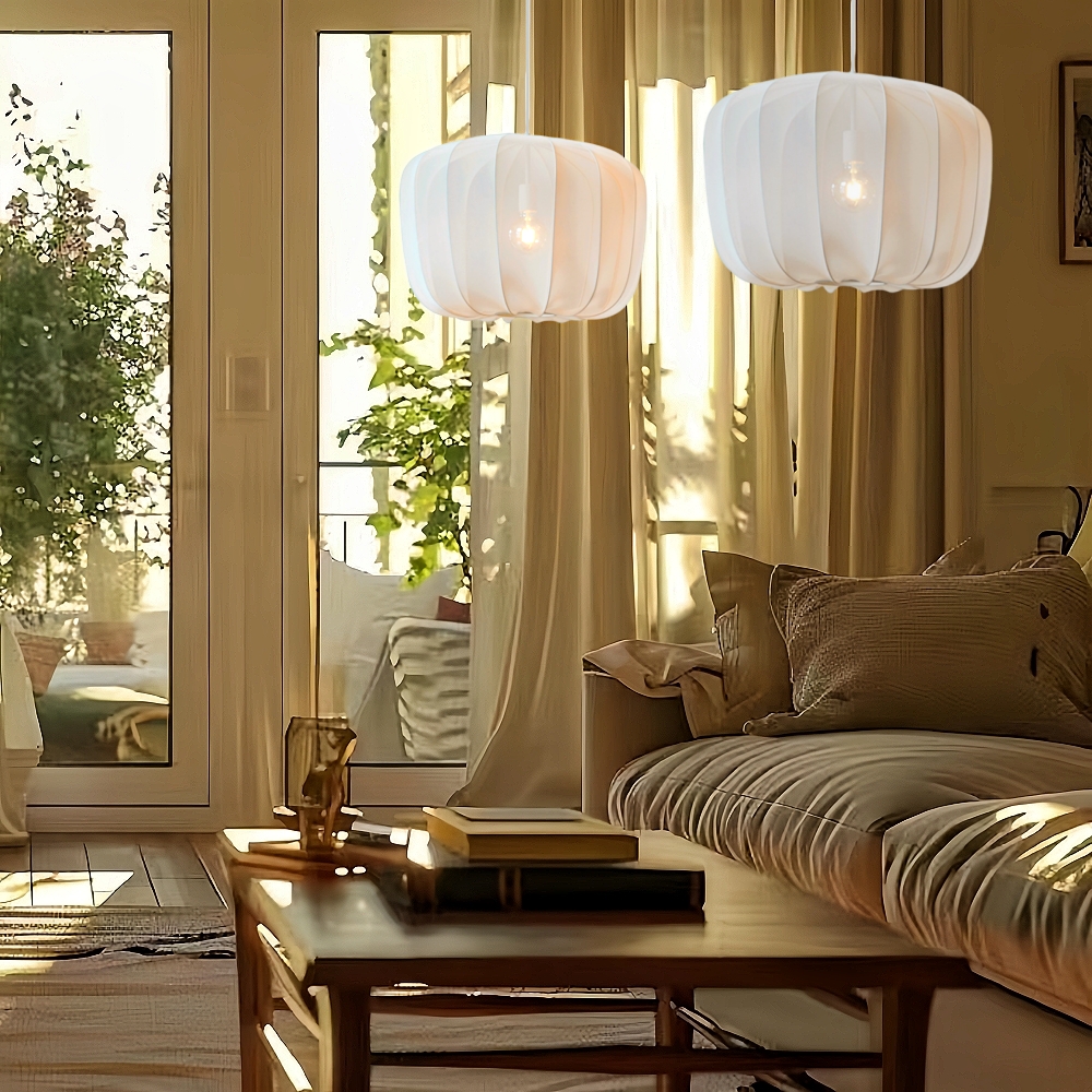 Chinese Apple Shaped Living Room Loft Spinning Pendant Light