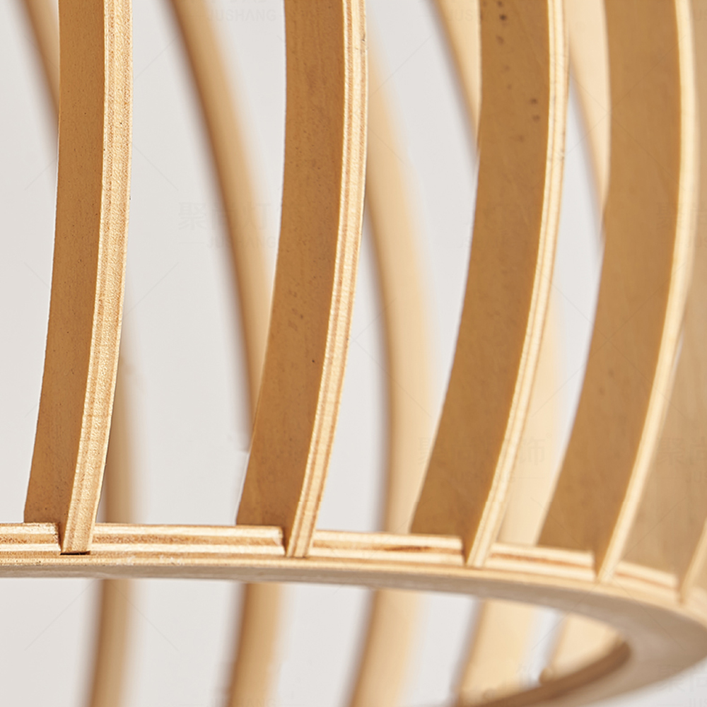 Unique Birdcage Wooden pendant light For Kitchen Island Living room