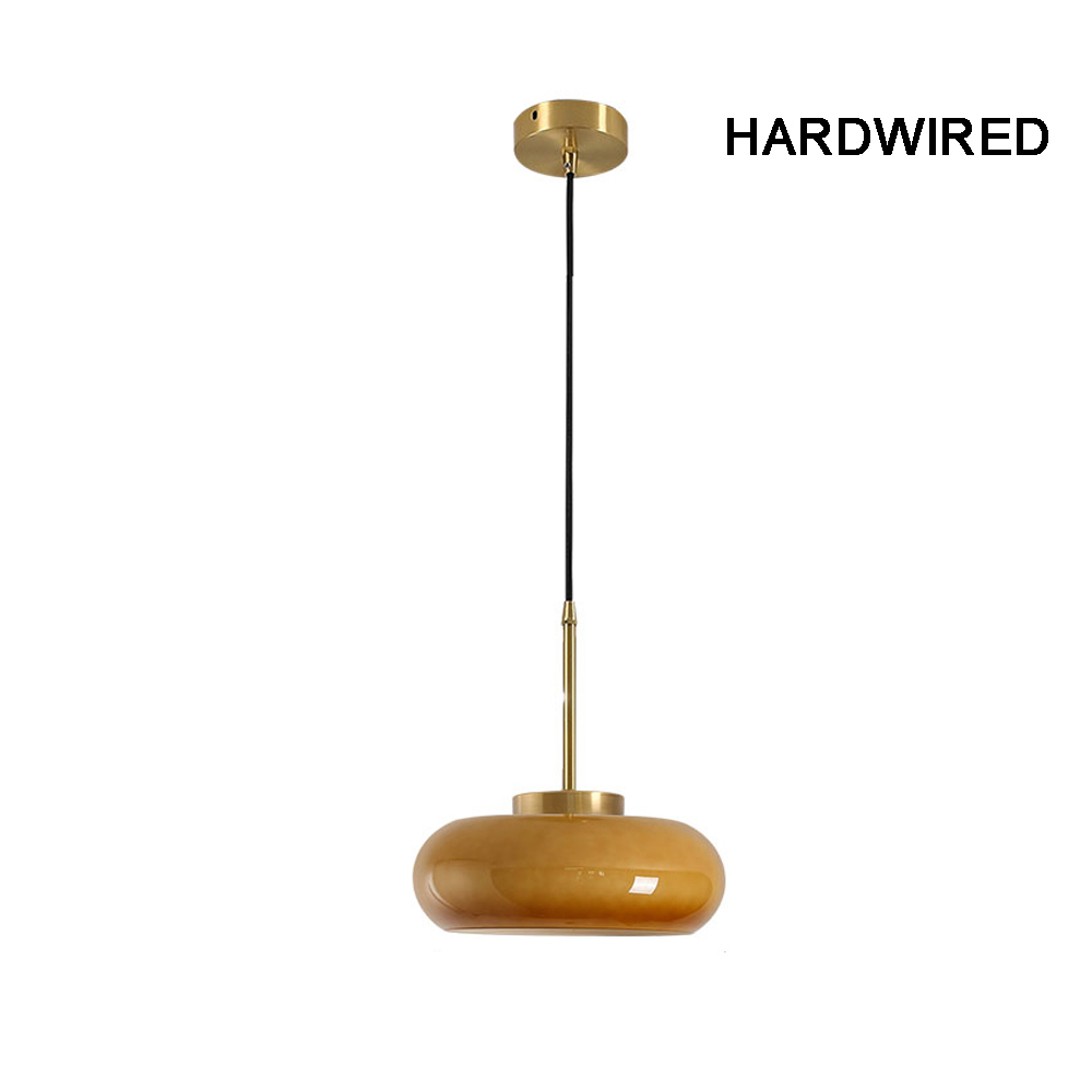 French Retro Hallway Brass Ceiling Light Medieval Restaurant Flush Mount Glass Lamp