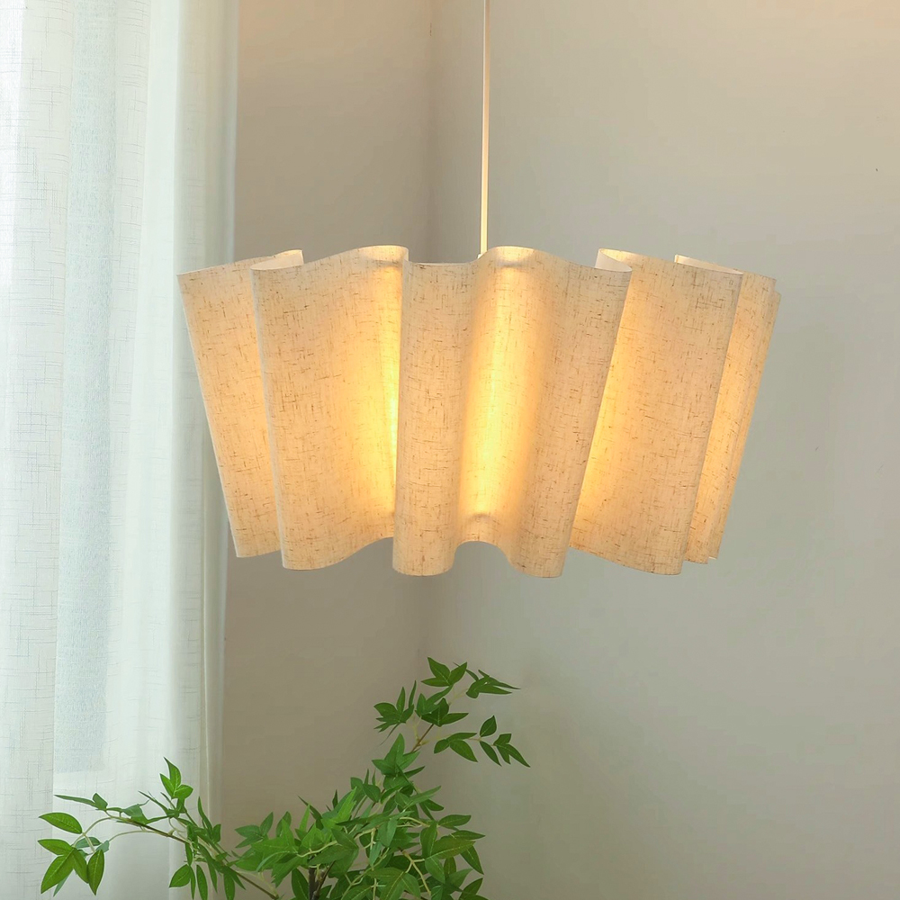 Mid-Century Living Room Fabric Pendant Light Japanese Retro Designer Lamp